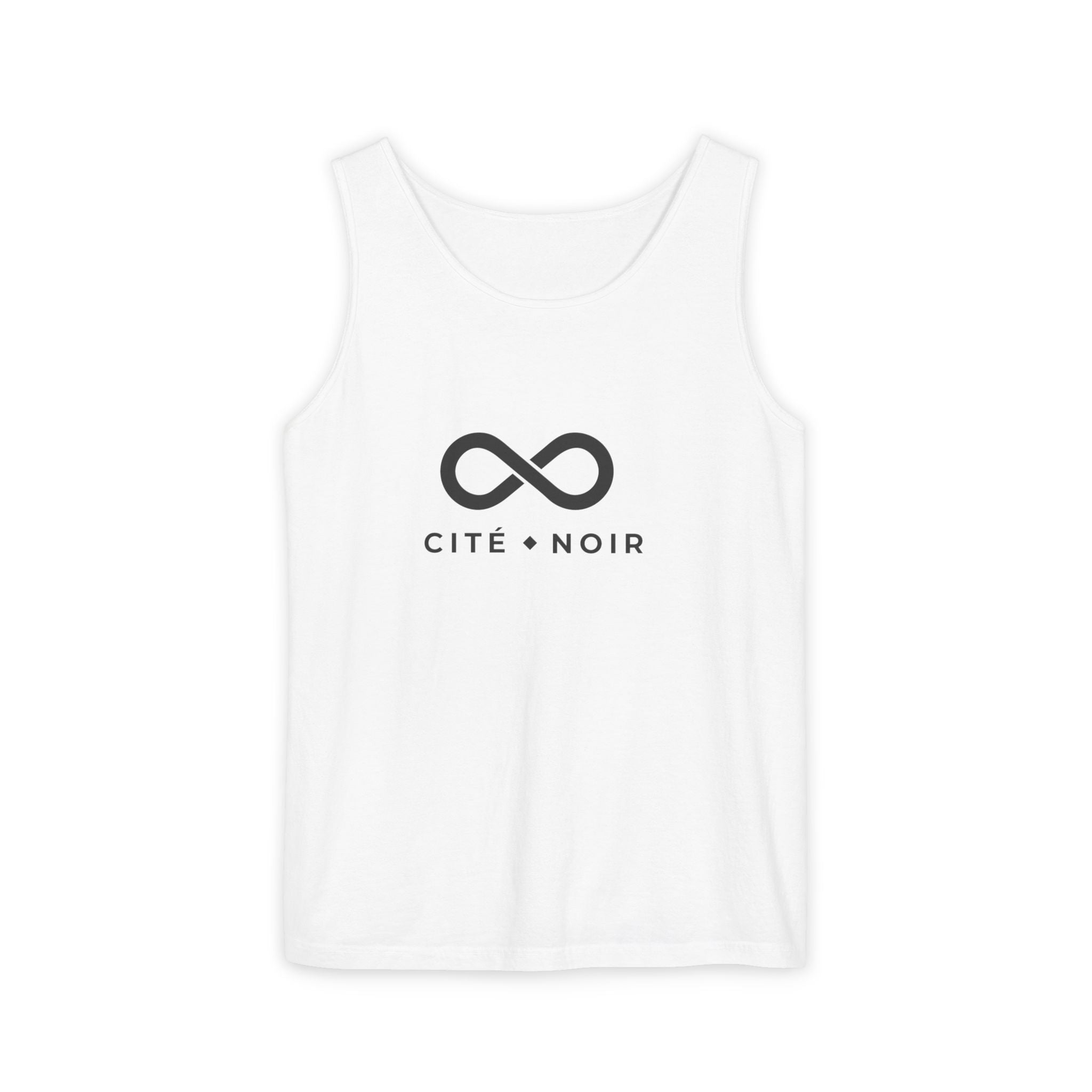 Cité Noir Infinity Symbol Unisex Garment-Dyed Tank Top